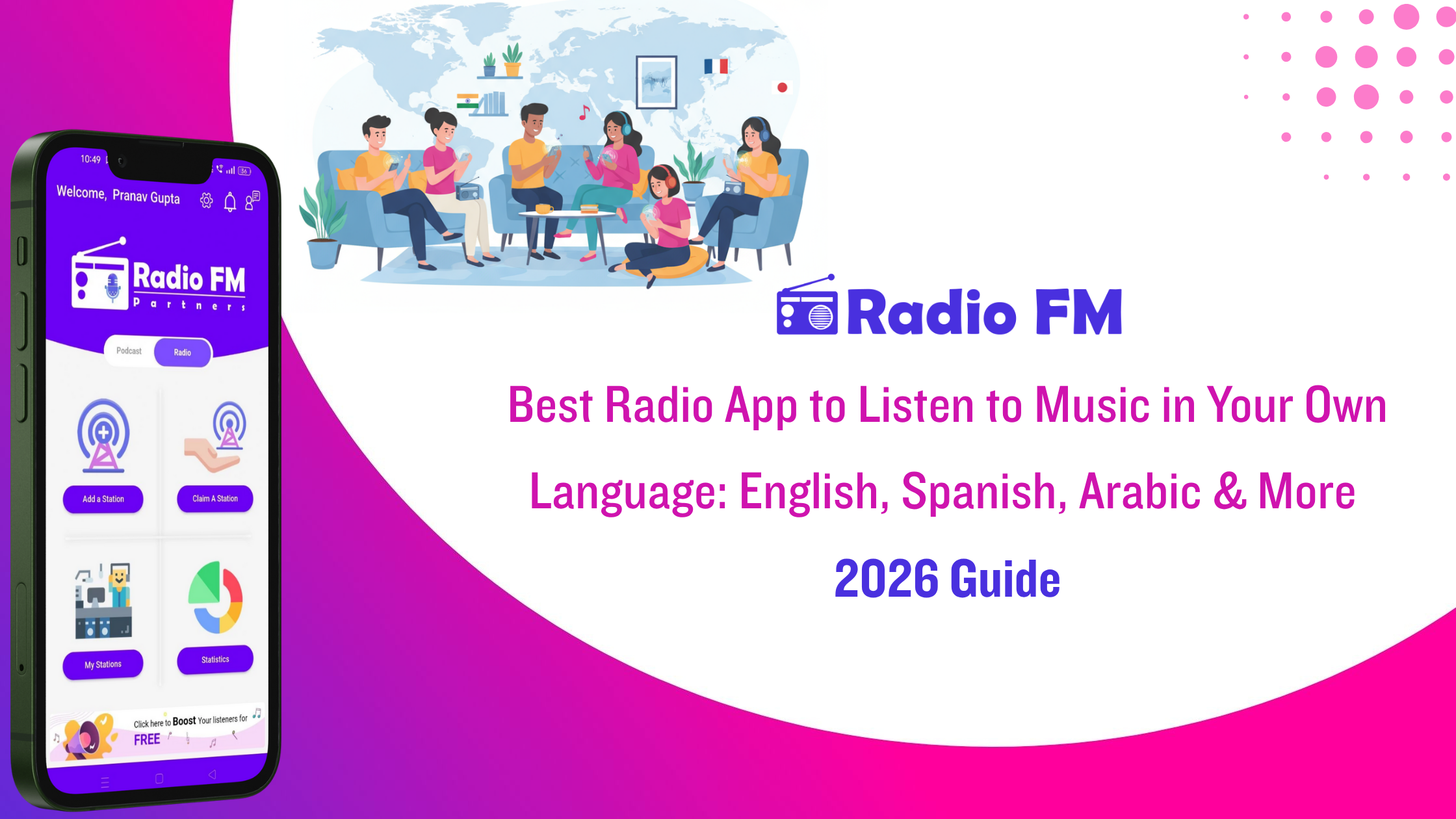 Best Radio App to Listen to Music in Your Own Language:  English, Spanish, Arabic & More